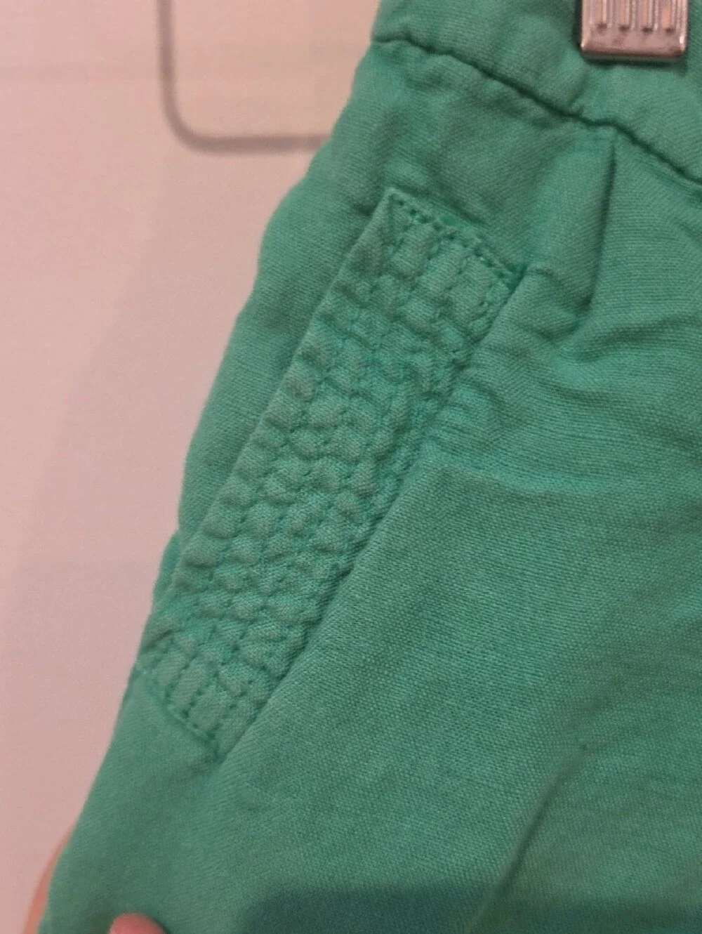 Zara Green Girls' Shorts with Front Pockets